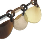 Hermes Large Horn Necklace Teardrop Buffalo Silver 925 Brown 1458 — view 6