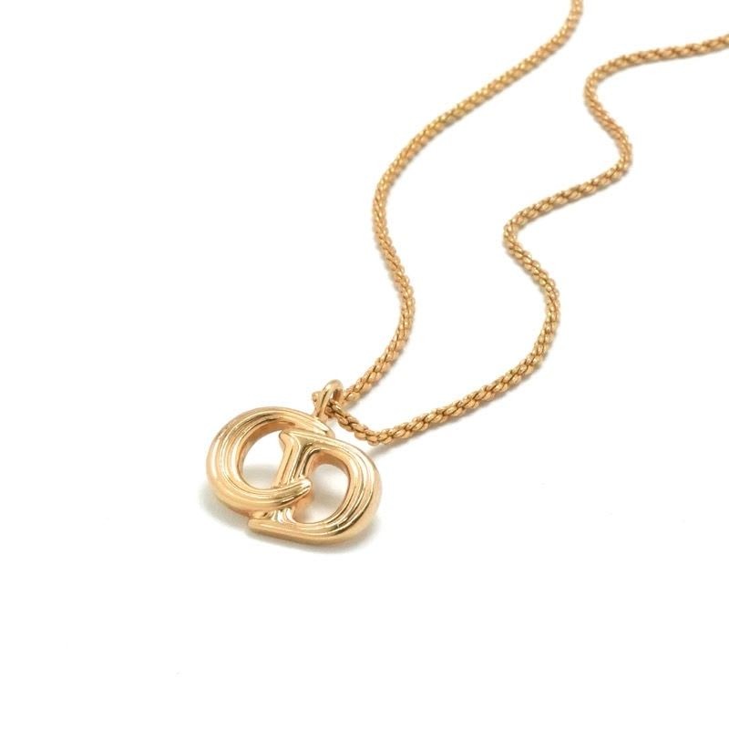 Christian Dior Necklace Pendant Choker Logo CD Vintage — view 2
