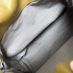 Bottega Veneta Leather Clutch Bag Beige Gold Hardware Party — view 8