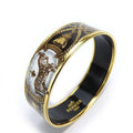 Hermes Bracelet Emile GM Metal Cloisonne Multicolor Gold Black Horse Jewelry