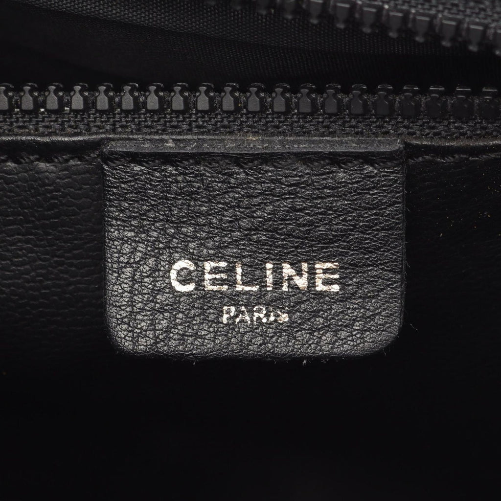Celine Shoulder Bag Black Leather Macadam B — view 4