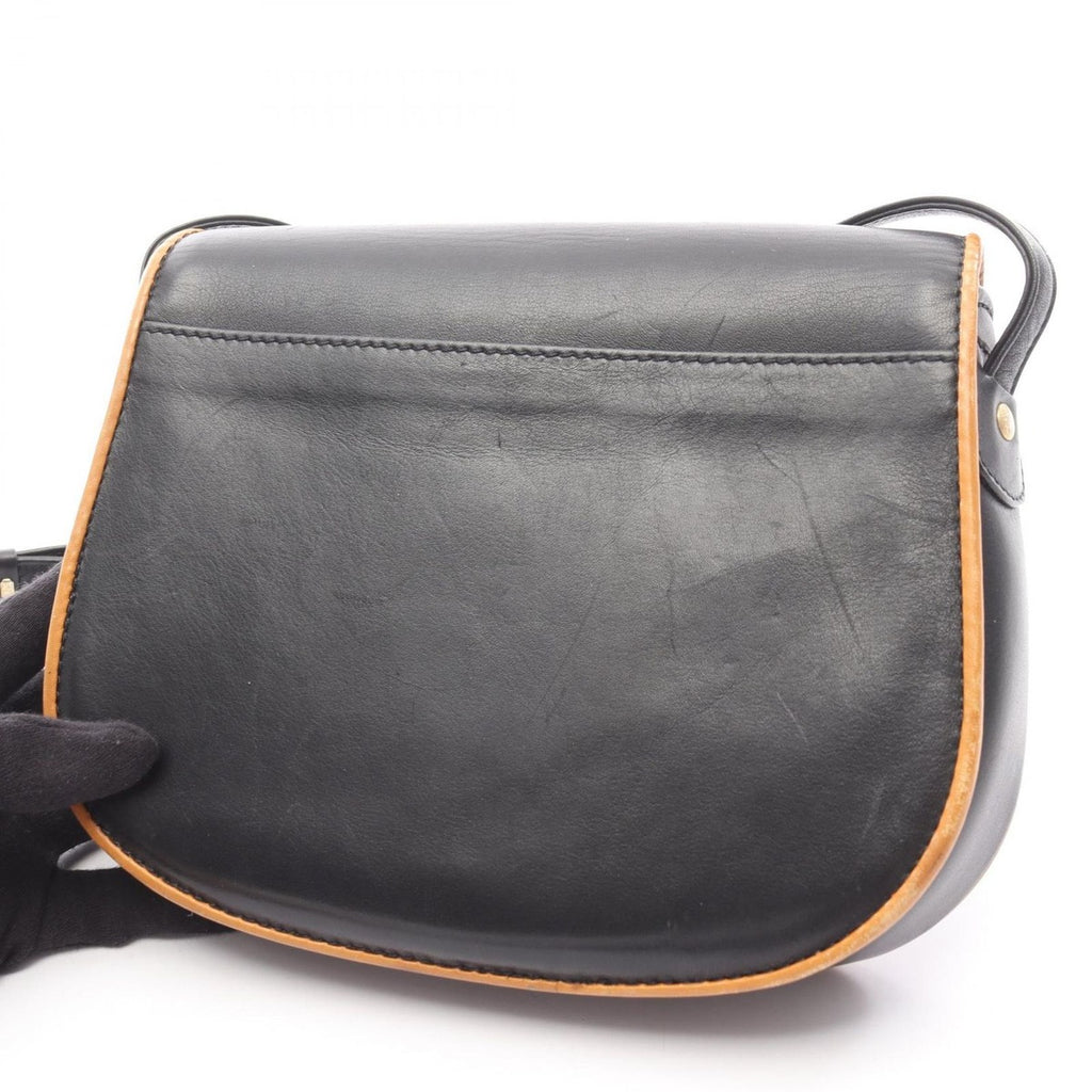 Celine Shoulder Bag Black Leather Macadam B — view 6
