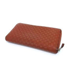 Gucci Long Wallet Micro Guccissima Organizer Brown Leather Round — view 2