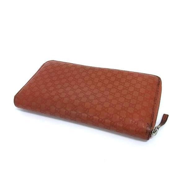 Gucci Long Wallet Micro Guccissima Organizer Brown Leather Round — view 2