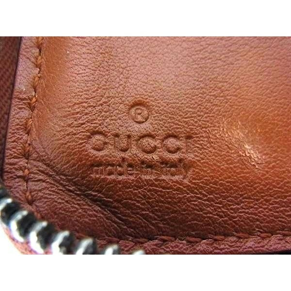 Gucci Long Wallet Micro Guccissima Organizer Brown Leather Round — view 6
