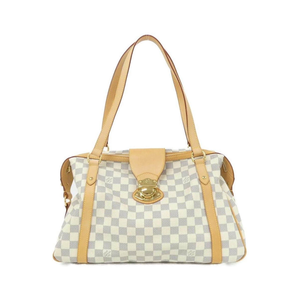 Louis Vuitton Damier Azur Streza PM Shoulder Bag Gold