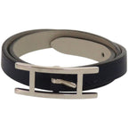 Hermes Behapi Double Tour Veau Swift Navy Bracelet Gray