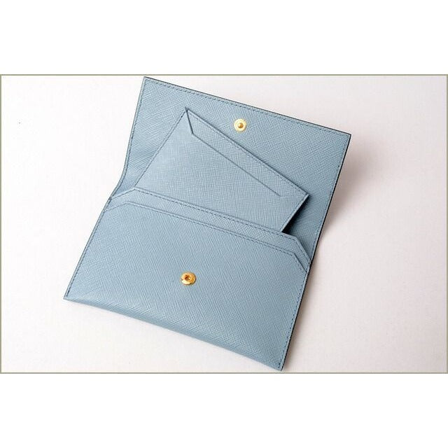 Prada Card Case Fold Wallet 1 Mc004 Saffiano Greche Shape Pressed Leather — view 2