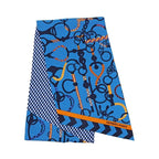 Hermes Maxi Twill Molle Etres Blue Orange Yellow Silk Scarf