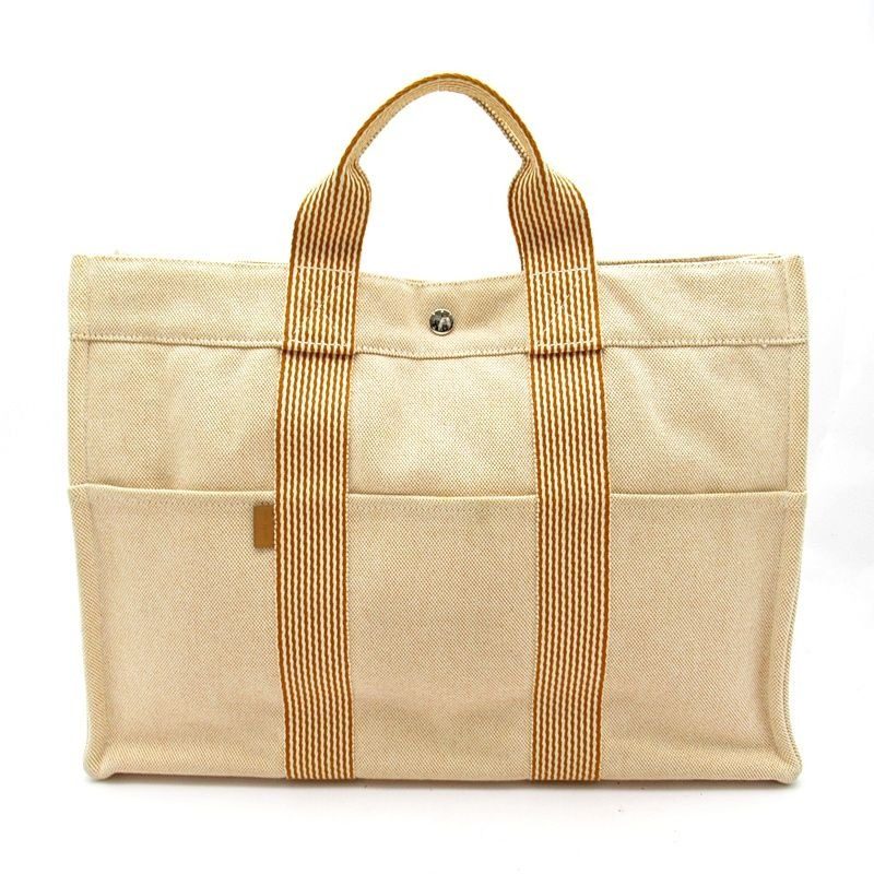 Hermes New Fourre Tout MM Canvas Tote Orange