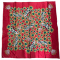 Chanel Scarf Silk Extra Large 130 Pattern Red
