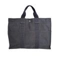 Hermes Canvas Handbag Her Line MM Tote Bag Gray