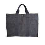 Hermes Canvas Handbag Her Line MM Tote Bag Gray