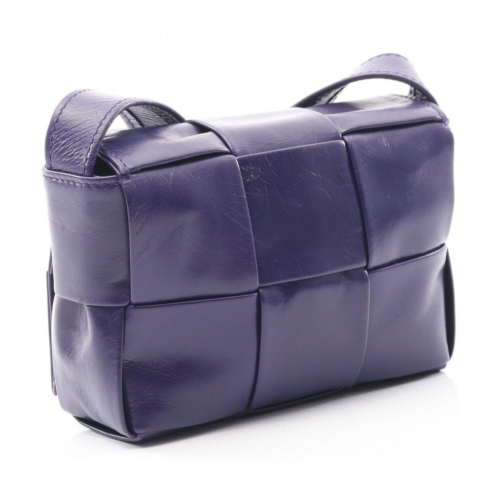 Bottega Veneta Shoulder Bag Candy Cassette Purple Leather Intrecciato — view 2