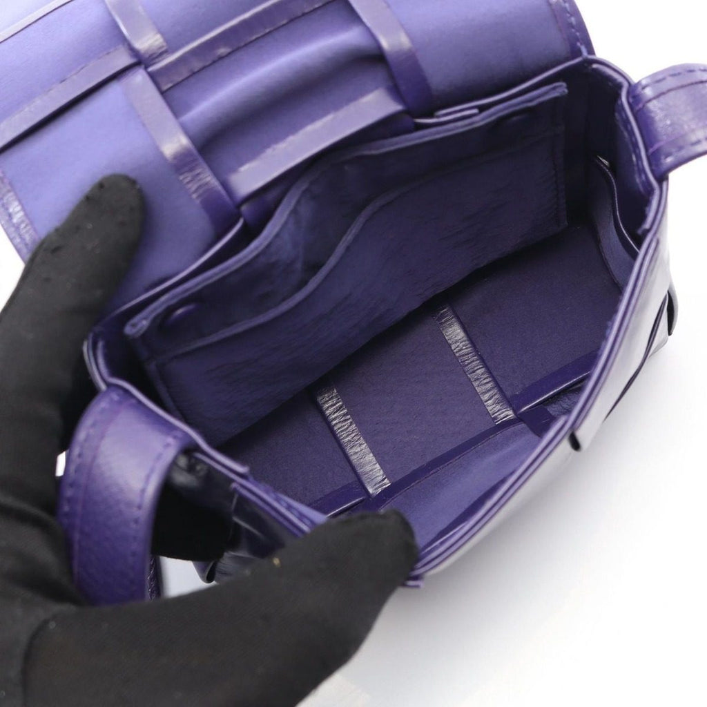 Bottega Veneta Shoulder Bag Candy Cassette Purple Leather Intrecciato — view 3