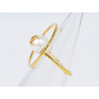 Louis Vuitton Eclipse Faux Pearl Ring M Size 14 GP Gold Plated — view 2