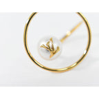 Louis Vuitton Eclipse Faux Pearl Ring M Size 14 GP Gold Plated — view 5