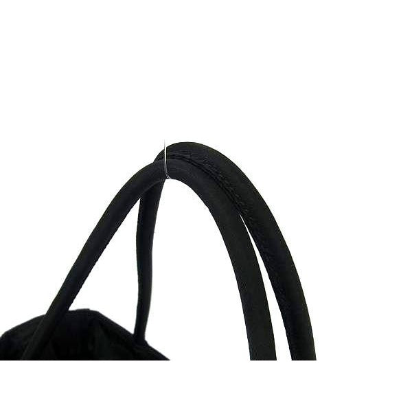 Prada Handbag Tessuto Black Nylon Triangle Logo Plate — view 2