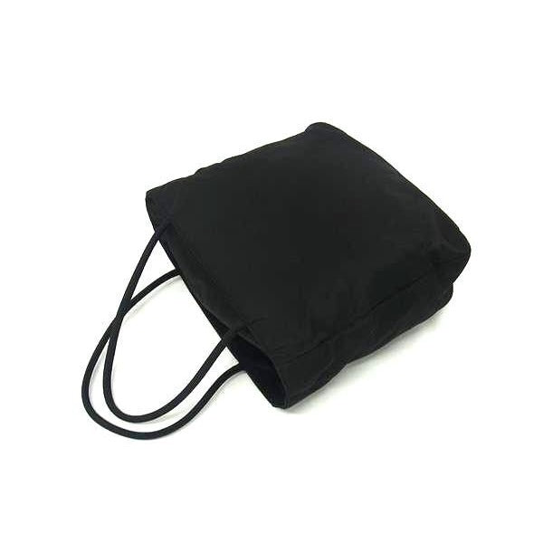 Prada Handbag Tessuto Black Nylon Triangle Logo Plate — view 3