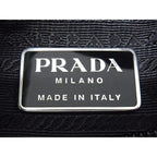 Prada Handbag Tessuto Black Nylon Triangle Logo Plate — view 6