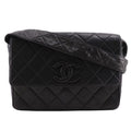 Chanel Coco Mark Quilted Vintage Lambskin Black Shoulder Bag