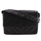 Chanel Coco Mark Quilted Vintage Lambskin Black Shoulder Bag
