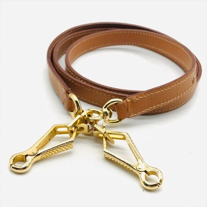 Hermes Kelly Bolide Shoulder Strap Brown Gold