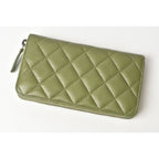 Chanel Wallet Medium Quilted Caviar Leather Moss Green — view 8