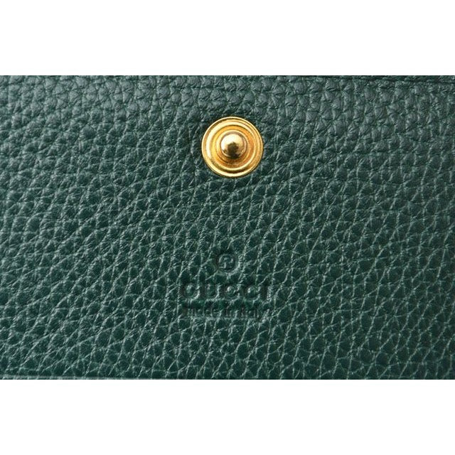 Gucci Mini Wallet Fold Zumi Chain in Dark Green — view 7
