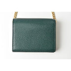 Gucci Mini Wallet Fold Zumi Chain in Dark Green — view 8