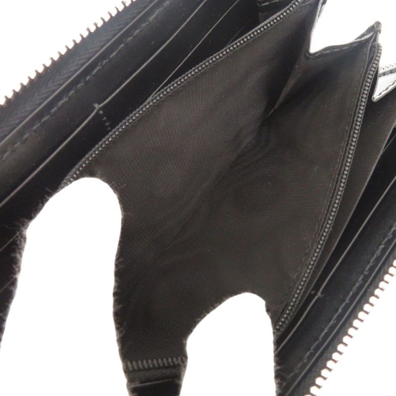 Gucci GG Embossed Black Round Zipper Long Wallet 1335 — view 6