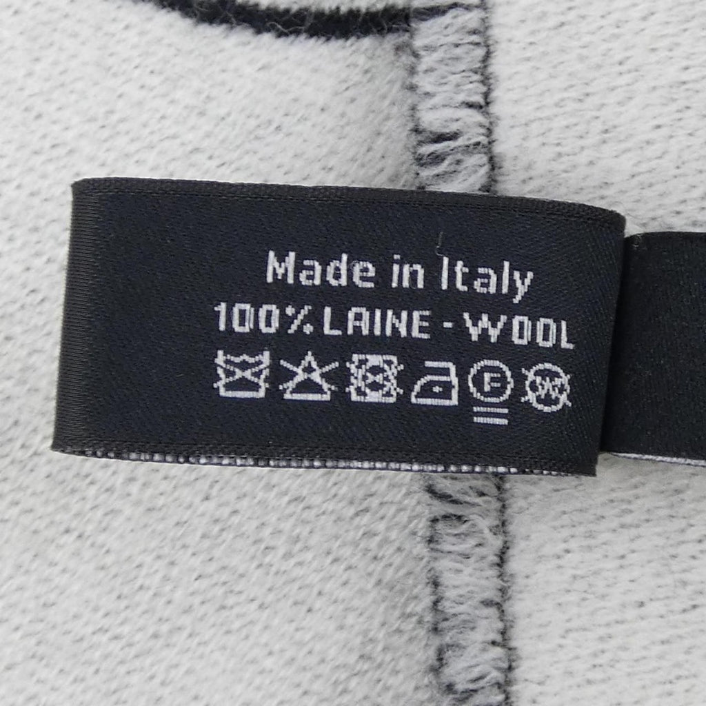 Chanel Scarf Wool Black White — view 3