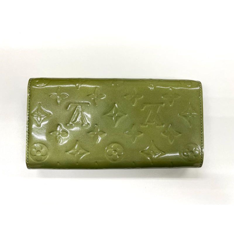 Louis Vuitton Monogram Vernis Portefeuille Sarah Long Wallet Givre Green — view 2