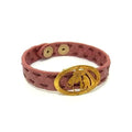 Fendi Bracelet Selleria Pink Gold Leather Horse Motif