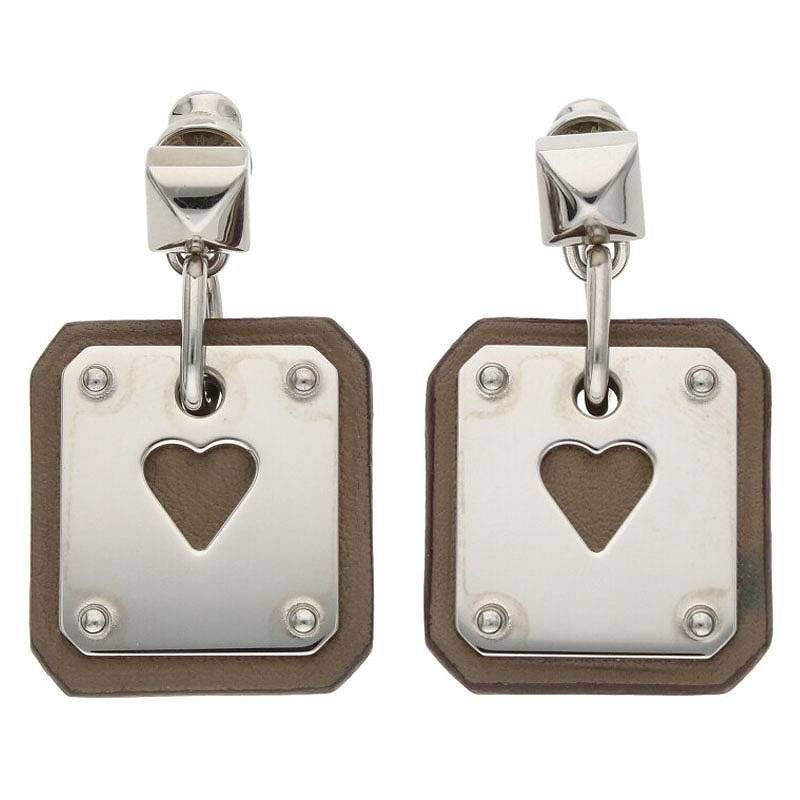 Hermes Asdecourt PM Engraved with Z Heart Motif Earrings — view 2