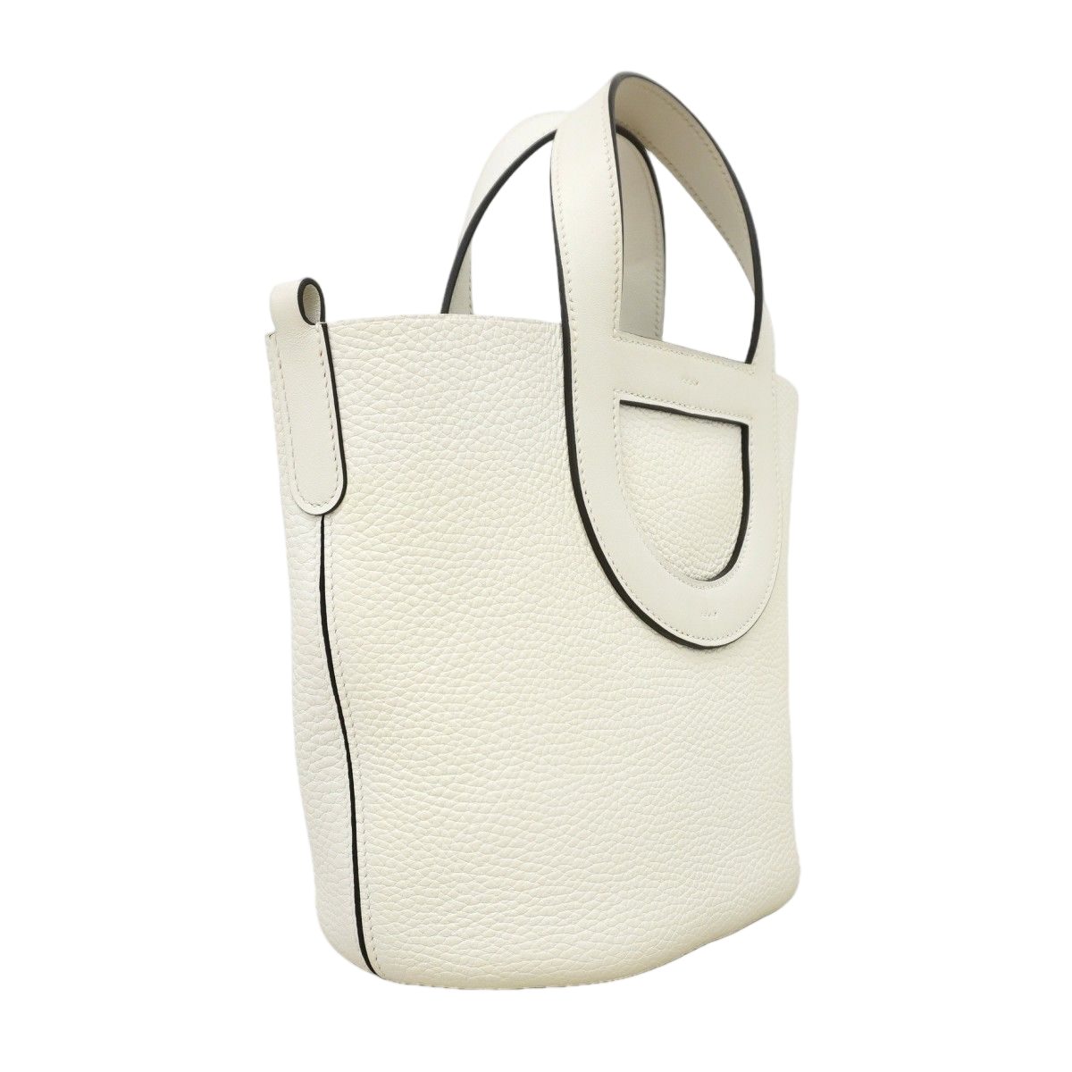 Hermes Handbag in the Loop 18 Taurillon Clemence New White Gold — view 2