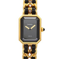 Chanel Premiere L Vintage Watch Black Gold