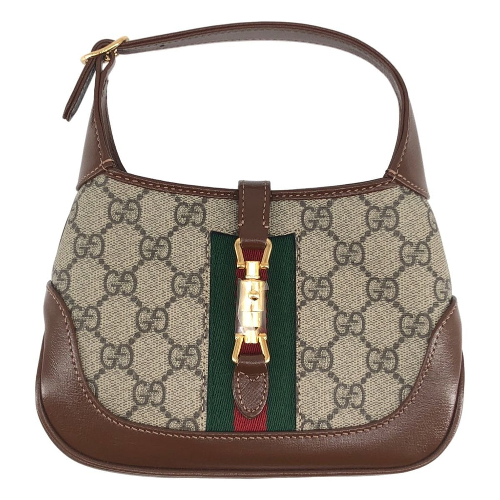 Gucci Jackie GG Supreme Handbag Beige Brown