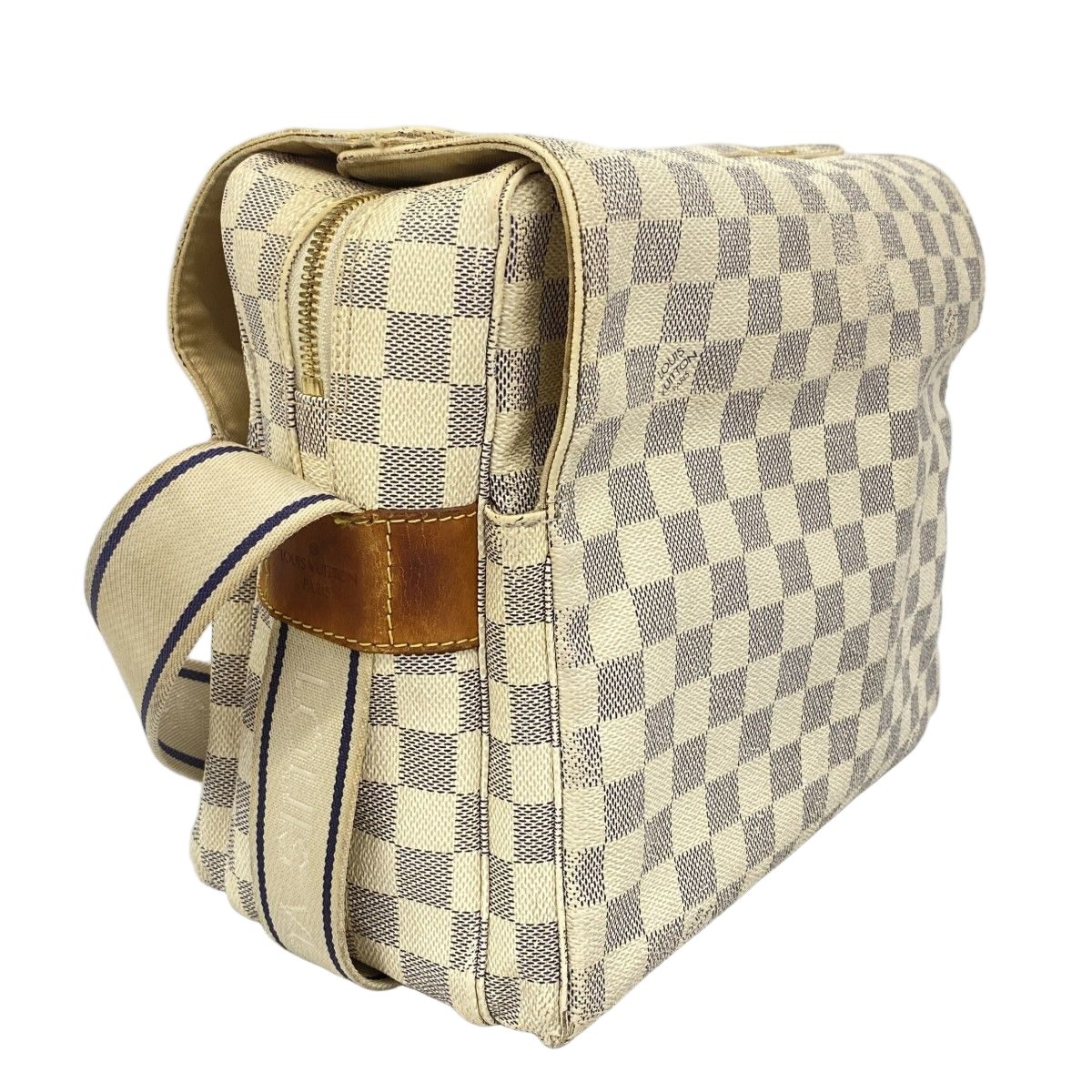 Louis Vuitton Shoulder Bag Damier Azur Naviglio White — view 2