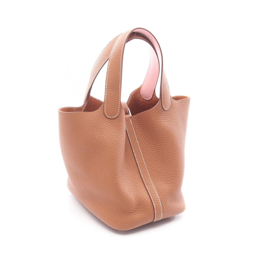 Hermes Handbag Picotin Lock PM Eclat Gold Rose Sakura Leather — view 2