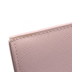 Prada Bifold Wallet Saffiano Tab Triangle Logo Light Pink — view 9