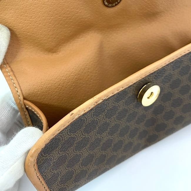 Celine Pouch Brown Macadam Leather — view 9