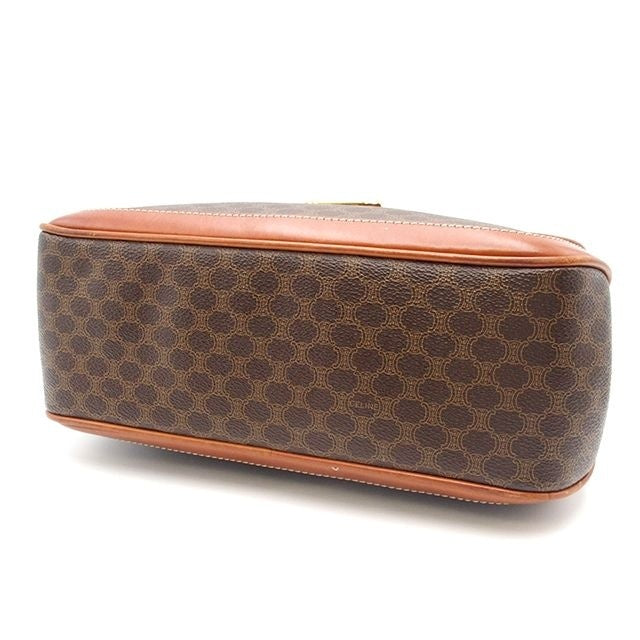 Celine Macadam Pattern Top Hand Brown Vintage Handbag — view 3