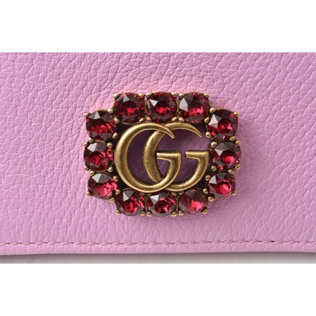 Gucci Mini Wallet Coin Case Fold GG Marmont Rhinestone — view 8