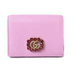 Gucci Mini Wallet Coin Case Fold GG Marmont Rhinestone