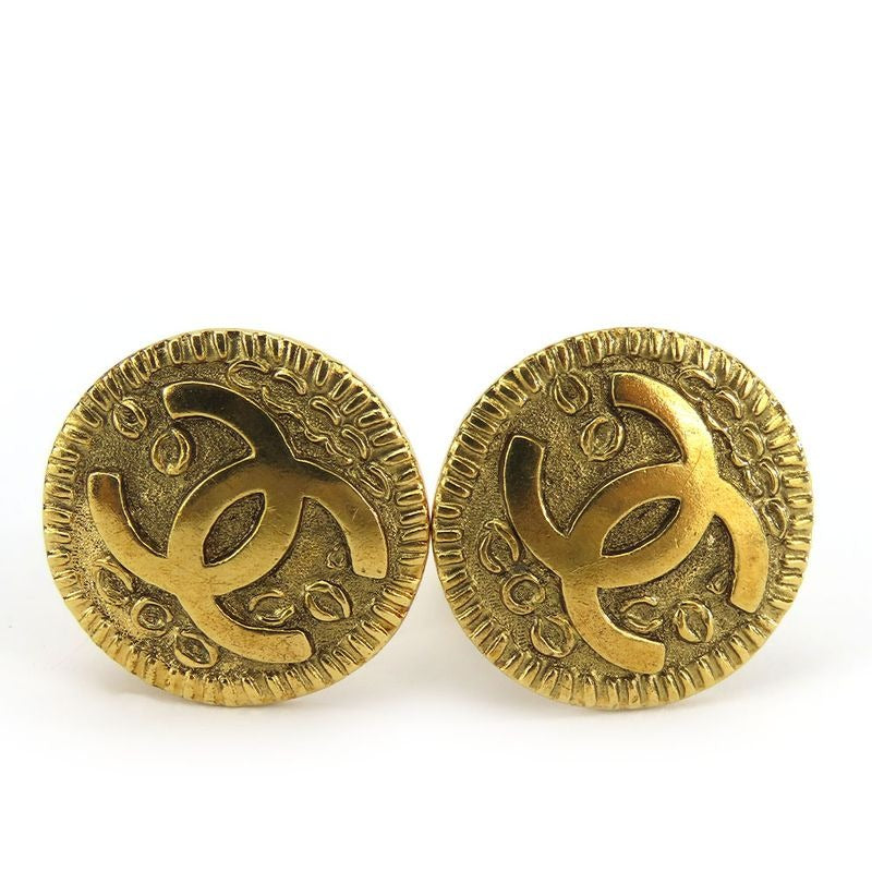 Chanel Earrings Metal Gold Accessories Plated Coco Mark — view 2