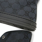 Gucci High Cut Sneakers Size 37 GG Canvas Black — view 5