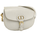 Dior Bobi Shoulder Bag CD Logo Leather White