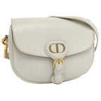 Dior Bobi Shoulder Bag CD Logo Leather White