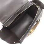 Celine Trapeze 2-Way Shoulder Calf Brown Black Handbag — view 6